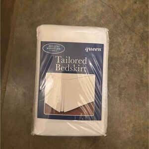 Whistles White Tailored Bedskirt - Queen